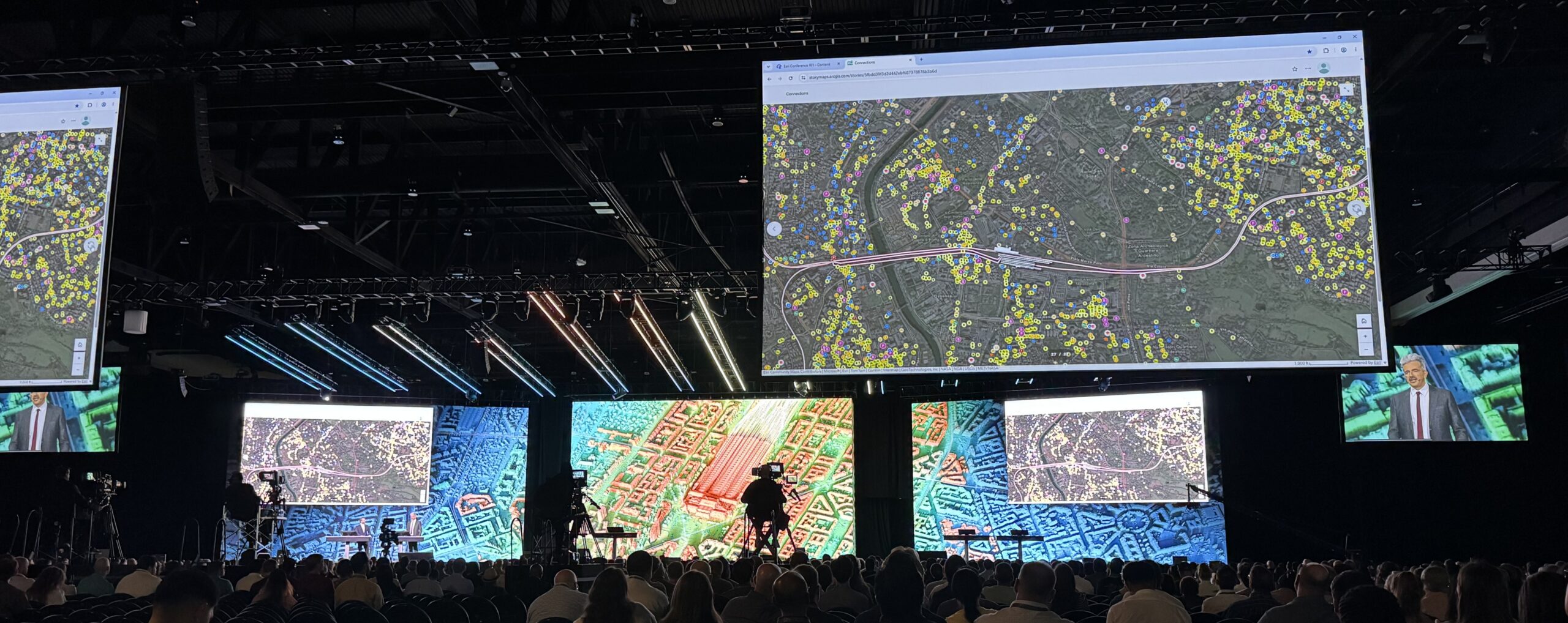 The opening plenary session of the Esri User Conference