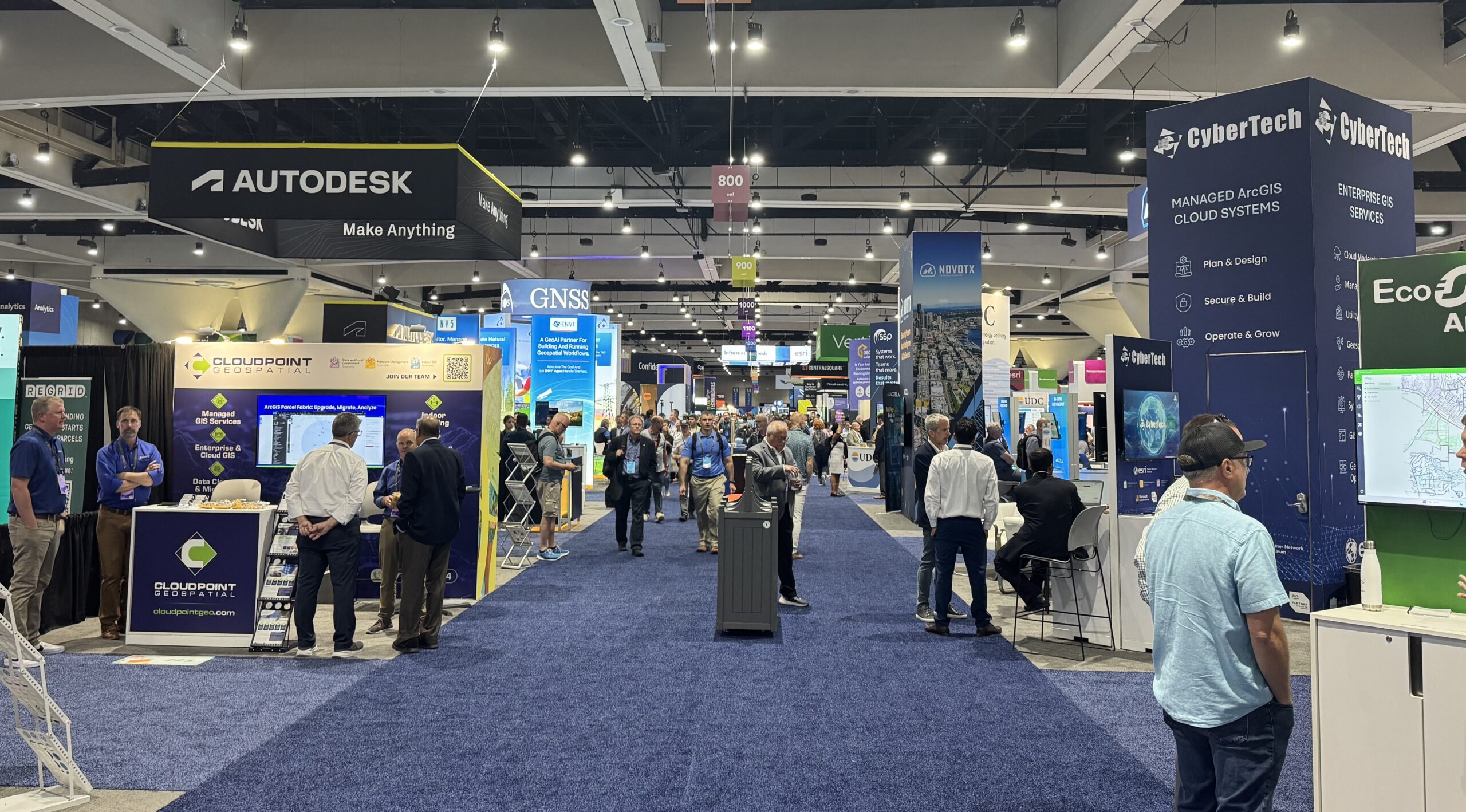 The Exhibit Hall, where attendees could speak to Esri employees and others whose organizations are built around GIS.